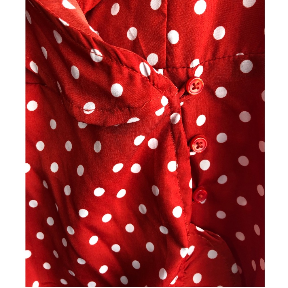 🇨🇦 Retro Polka Dot Ruffle Sailor Pinup Dress - Picture 6 of 10